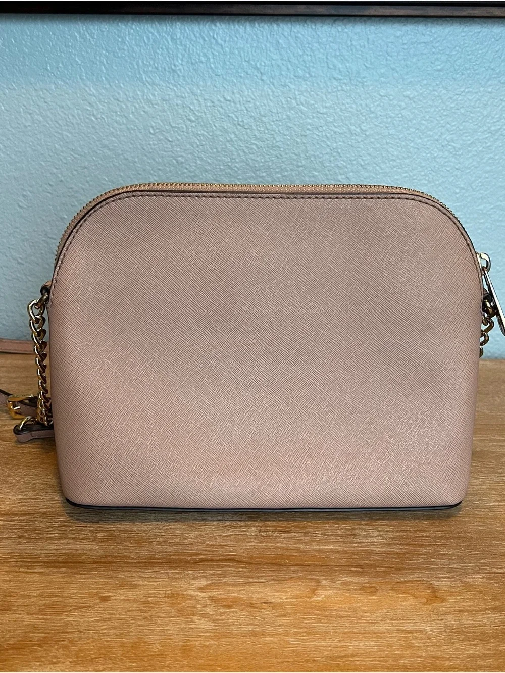 Michael Kors Crossbody Bag in Blush Taupe with Gold Logo